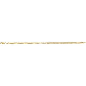 14K Yellow .07 CT Lab-Grown Diamond Link 7" Bracelet