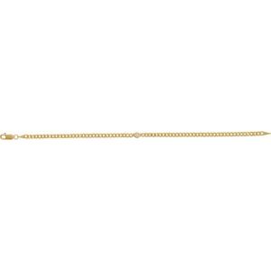 14K Yellow 1/5 CT Lab-Grown Diamond Link 7" Bracelet