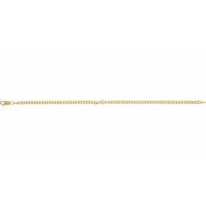 14K Yellow 1/10 CT Lab-Grown Diamond Link 7" Bracelet