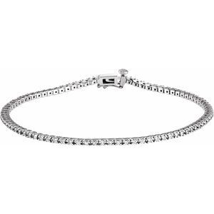 14K White 7/8 CTW Lab-Grown Diamond Line 7 1/4" Bracelet