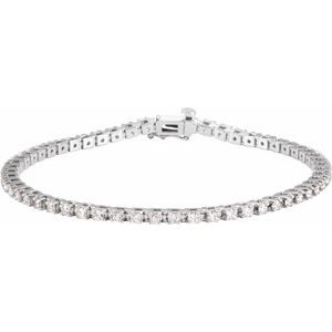 14K White 2 1/4 CTW Lab-Grown Diamond Line 7 1/4" Bracelet