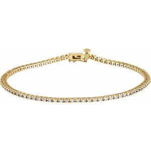 14K Yellow 7/8 CTW Lab-Grown Diamond Line 7 1/4" Bracelet