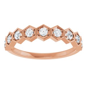 14K Rose 3/8 CTW Lab-Grown Diamond Stackable Ring