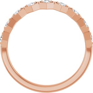 14K Rose 3/8 CTW Lab-Grown Diamond Stackable Ring