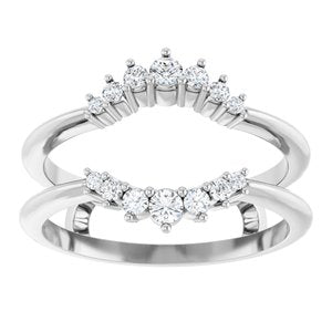 14K White 1/4 CTW Lab-Grown Diamond Ring Guard