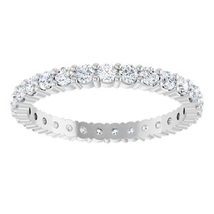 14K White 1 CTW Lab-Grown Diamond Eternity Band Size 7