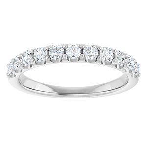 14K White 1/2 CTW Lab-Grown Diamond Anniversary Band