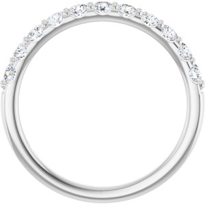 14K White 1/2 CTW Lab-Grown Diamond Anniversary Band