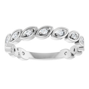 14K White 1/5 CTW Lab-Grown Diamond Anniversary Band