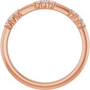 14K Rose 1/8 CTW Lab-Grown Diamond Stackable Ring