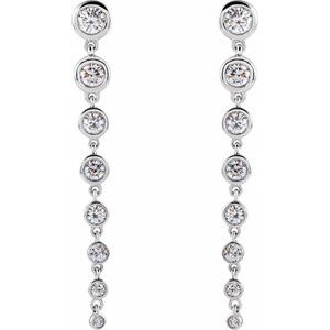 14K White 1 3/4 CTW Lab-Grown Diamond Earrings