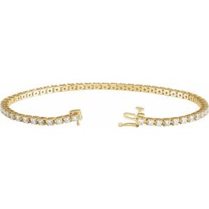 14K Yellow 3 CTW Lab-Grown Diamond Line 7 1/4" Bracelet