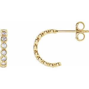 14K Yellow 1/3 CTW Lab-Grown Diamond Hoop Earrings