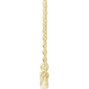 14K Yellow 1/8 CTW Lab-Grown Diamond French-Set Bar 18" Necklace