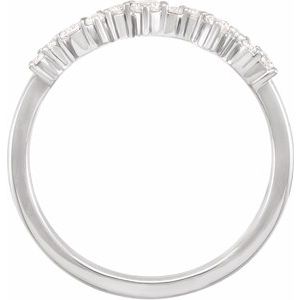 14K White 1/4 CTW Lab-Grown Diamond Scattered Stackable Ring