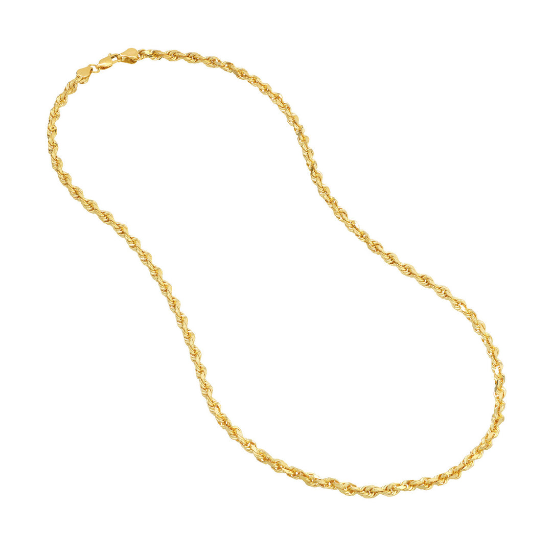 3.8mm 10k Rope Chain Solid Diamond-Cut