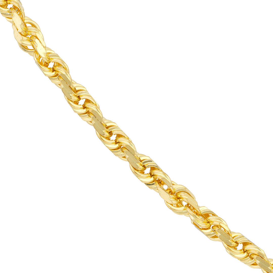 3.8mm 10k Rope Chain Solid Diamond-Cut